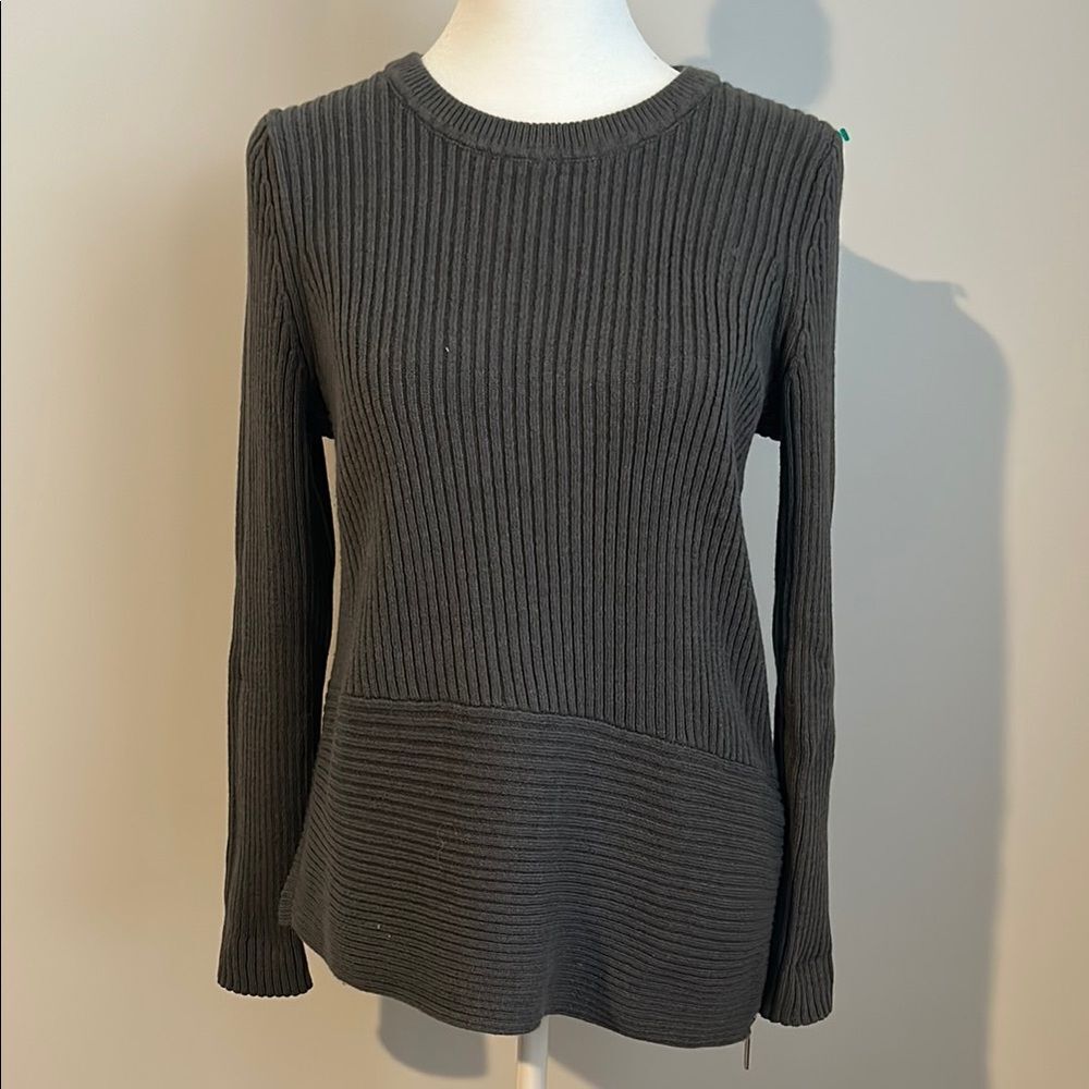 Michael Kors Dark Gray Ribbed Sweater